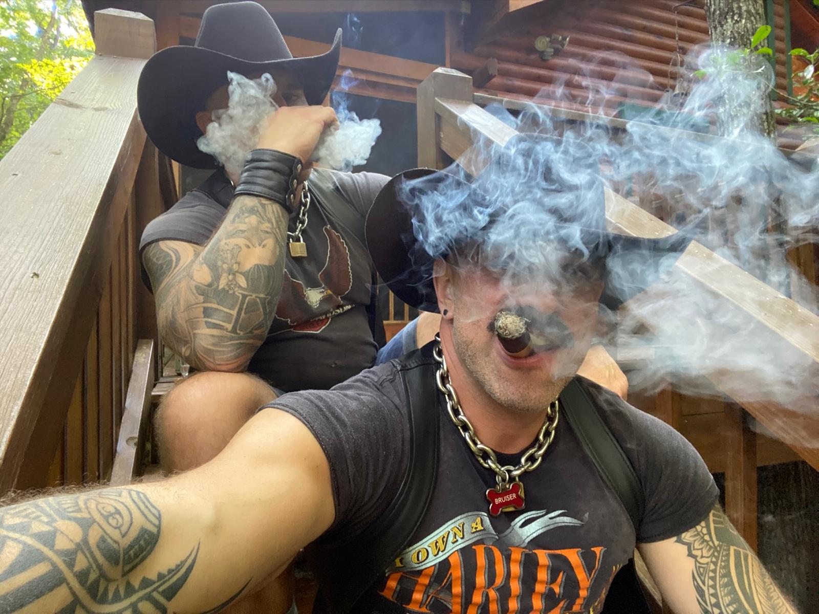 Cowboy cigar smoke