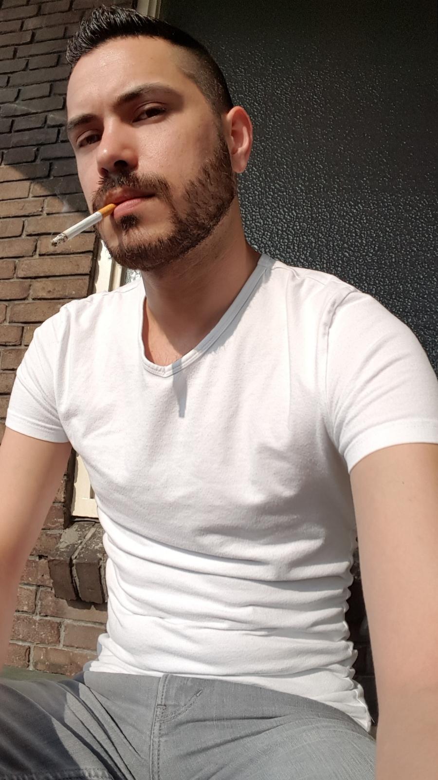 Smoking in the sun